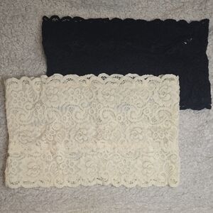Grace & Lace Black and Cream Lace Bandeaus M/L